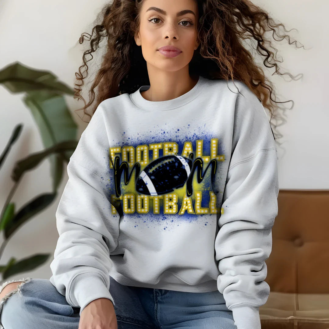 Football and Cheer Blue and Yellow